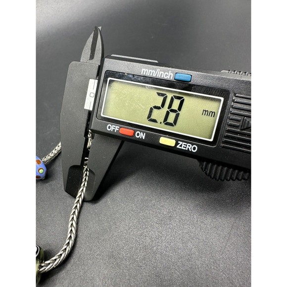 Trollbeads LAA Sterling Silver Charm Bracelet 6 Glass Lampwork Beads 6 Inch - Picture 10 of 12